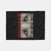 Wees geen schapen, wees wolven, wees sterk, mannel fleece deken (Voorkant (Horizontaal))