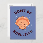 Wees geen schelpdieren briefkaart (Voorkant / Achterkant)