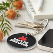 Wees geen schelpdieren schaaldier krab Dierenvrien Sleutelhanger (Voorkant Rechts)