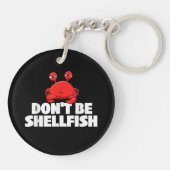 Wees geen schelpdieren schaaldier krab Dierenvrien Sleutelhanger (Achterkant)