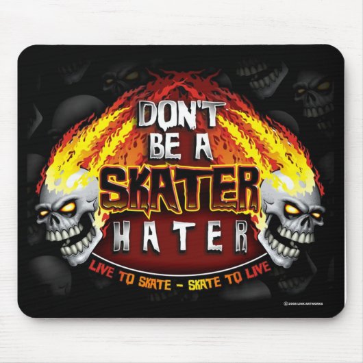 Wees geen Skater Hater (Mousepad) Muismat (Voorkant)
