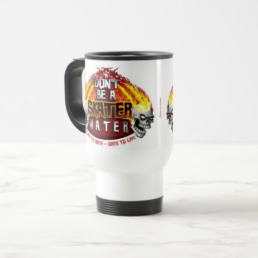 Wees geen Skater Hater Travel Mug Reisbeker (Voorkant links)