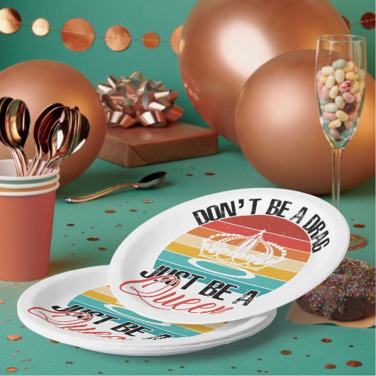 Wees geen sleeppapier Borden Papieren Bordje (Multi)