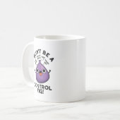 Wees geen stoute, grappige fruitpun koffiemok (Voorkant links)