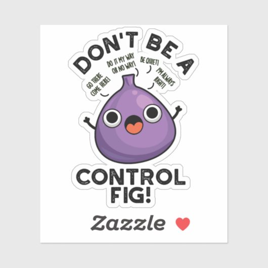 Wees geen stoute, grappige fruitpun sticker (Vel)