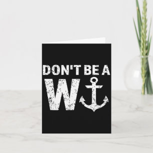 Wees geen sukkel met anker woordspeling grappig ma kaart