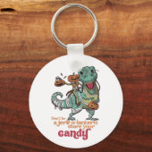 Wees geen sukkel voor Rex Pumpkin Halloween Puns Sleutelhanger (Voorkant)