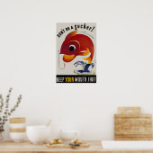 Wees geen sukkelaar  oorlogsposter van de VS Poster (Keuken)