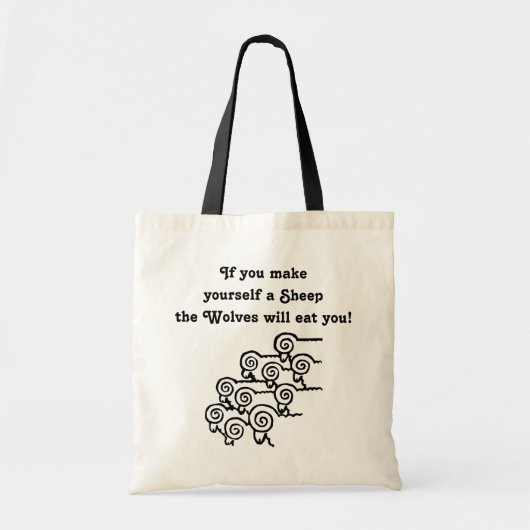 Wees geen tas. tote bag (Voorkant)