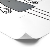 Wees geen vreemde cartoon illustratie poster (Hoek)