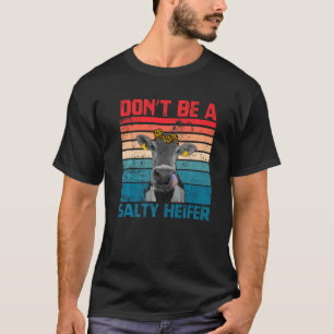 Wees geen zure vaars cowgirl luipaard koeien Vint T-shirt