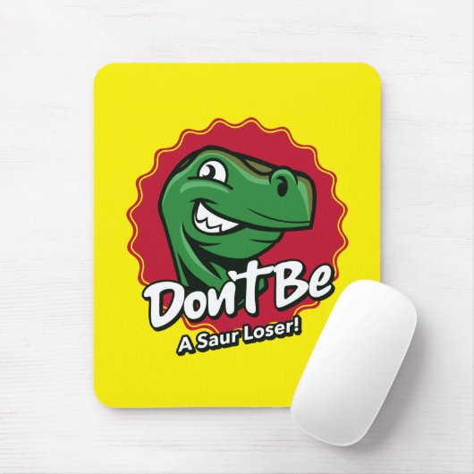 Wees geen zure verliezer T-Rex dinosaurus Muismat (Met muis)