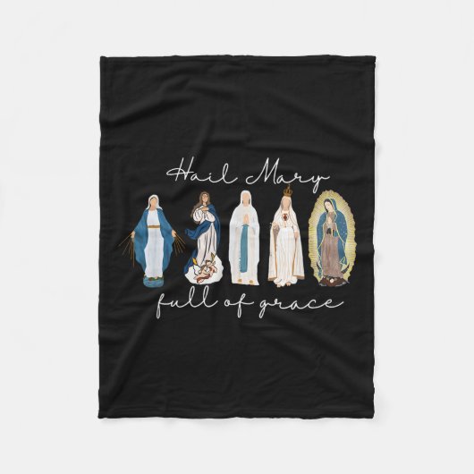 Wees gegroet Maria vol genade, Heilige Maagd Maria Fleece Deken (Voorkant)