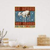 'Wees gehoord, niet herkend' Ron Paul Poster (Keuken)