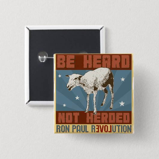 'Wees gehoord' Ron Paul Button (Voorkant /achterkant)