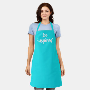"Wees geïnspireerd" Aqua Blue Schort