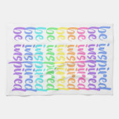 "Wees geïnspireerd" Rainbow Kitchen Towel Theedoek (Horizontaal)