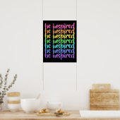 "Wees geïnspireerd" regenboogPoster Poster (Keuken)