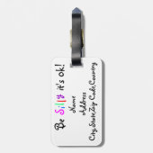 Wees gek, het is oké - bagagelabel (Achterkant verticaal)