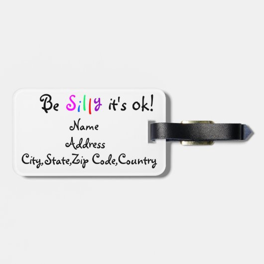 Wees gek, het is oké - bagagelabel (Achterkant horizontaal)