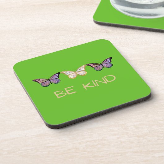 Wees gek op Butterflies Bier Onderzetter (Linkerzijde)