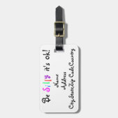 Wees Gekke het is ok-bagagelabel Bagagelabel (Voorkant verticaal)