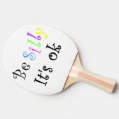 Wees Gekke Het is OK-pingpongpeddel Tafeltennisbatje (Zijkant)