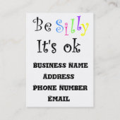 Wees Gekke Het zijn OK-visitekaartjes Visitekaartje (Achterkant)