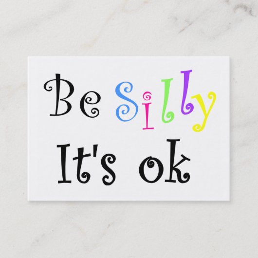 Wees Gekke Het zijn OK-visitekaartjes Visitekaartje (Voorkant)