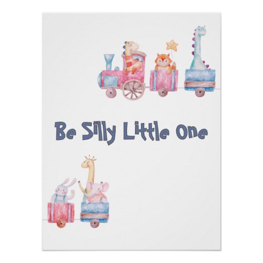 "Wees Gekke Little One" gepersonaliseerde dierentr Perfect Poster (Voorkant)