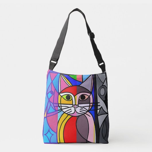 Wees geliefd kat crossbody tas (Voorkant)