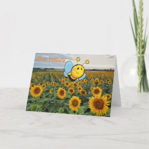 Wees gelukkig. Blanco kaart