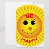 Wees Gelukkig Briefpapier (Voorkant / Achterkant)