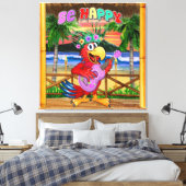 WEES GELUKKIG CANVAS AFDRUK (Insitu (Slaapkamer))