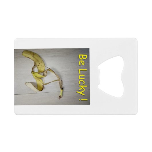 Wees gelukkig! creditkaart flessenopener (Achterkant Horizontaal)