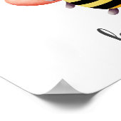 Wees Gelukkig Cute Bij Vliegende Kinderen Slaapkam Poster (Hoek)