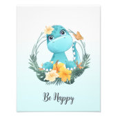 Wees Gelukkig Dieren Kinderkamer Muur Kunst Foto Afdruk (Voorkant)