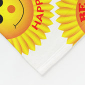 Wees Gelukkig Fleece Deken (Hoek)
