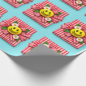 Wees Gelukkig Gingham Cadeauverpakking Cadeaupapier (Hoek)