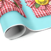 Wees Gelukkig Gingham Cadeauverpakking Cadeaupapier (Rol Hoek)