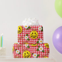 Wees Gelukkig Gingham Cadeauverpakking