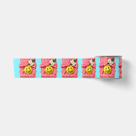 Wees Gelukkig Gingham Cadeauverpakking Satijnen Lint