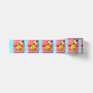 Wees Gelukkig Gingham Cadeauverpakking Satijnen Lint