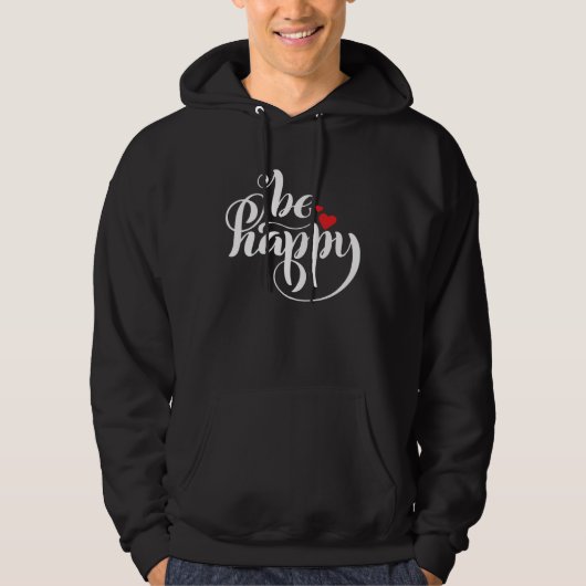 Wees Gelukkig Grafisch Hoodie (Voorkant)
