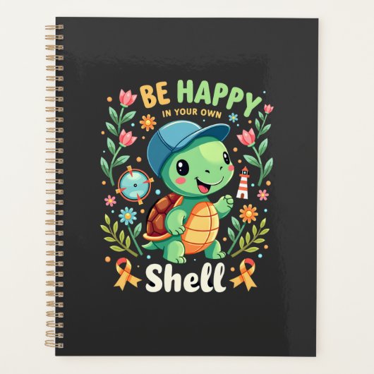 Wees Gelukkig In Je Eigen Schelp Schildpad Autisme Planner (Voorkant)