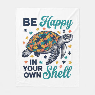 Wees Gelukkig In Je Eigen Schelp Schildpad Shirt O Fleece Deken