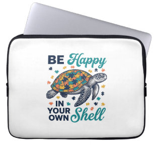 Wees Gelukkig In Je Eigen Schelp Schildpad Shirt O Laptop Sleeve