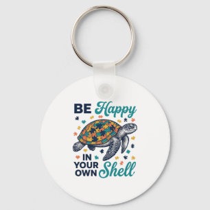 Wees Gelukkig In Je Eigen Schelp Schildpad Shirt O Sleutelhanger