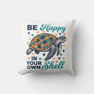 Wees Gelukkig In Je Eigen Schil Schildpad Shirt On Kussen