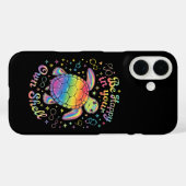 Wees gelukkig in je eigen Shell Rainbow Turtle aut Case-Mate iPhone Case (Achterkant (horizontaal))